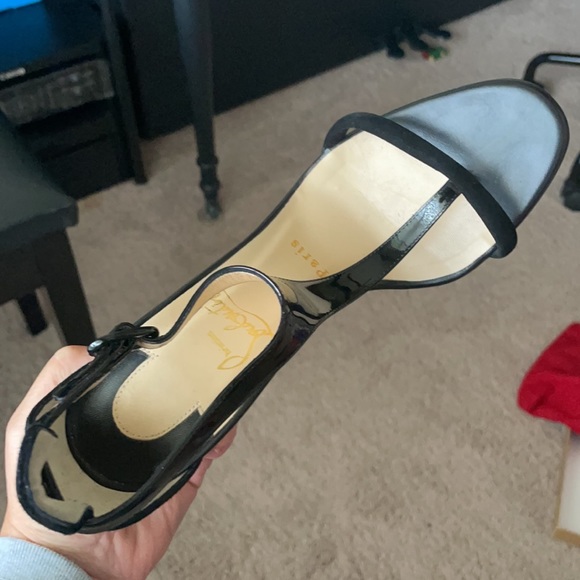 Athena Alta 100 Suede Patent Combination Sandals - Picture 10 of 12